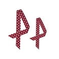 thumbnail image 1 of INSPIRE CHIC 2 Pcs Foulard à Taille Étroite à Pois Soyeux des Années 50 Rouge&Rouge, 1 of 6