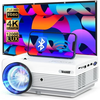 GROVIEW Native 1080P Projector, WiFi and Bluetooth, 4K Support