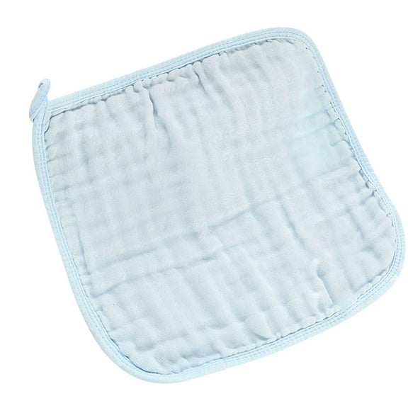 Rohuuque Baby Bibs for Unisex Boys Girls, Cotton Drool Bibs, Newborn Bibs for Drooling and Teething Free Size Light Blue