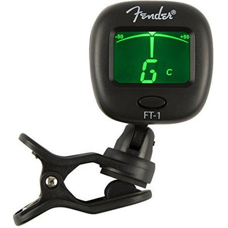 FT-1 Pro Clip on Tuner for Acoustic Guitar, Electric Guitar, Bass, Mandolin, Violin, Ukulele, Viola, Cello, Mandola, and Banjo, Compact, dual-hinged clip-on tuner By Fender From