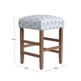 thumbnail image 3 of HomePop 25" Indoor Square Backless Upholstered Counter Stool, Sage Paisley Medallion Print, 3 of 8