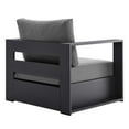 thumbnail image 5 of Modway Tahoe Outdoor Patio Powder-Coated Aluminum 2-Piece Armchair Set in Gray Charcoal, 5 of 7