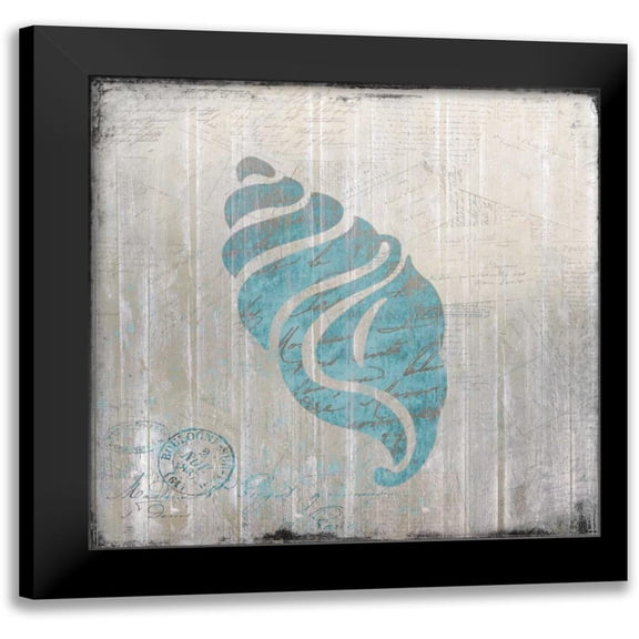 Allen, Kimberly 12x12 Black Modern Framed Museum Art Print Titled - Seashell 1