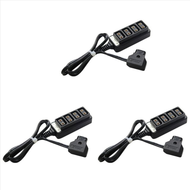 3X Distribuidor de Fuente de Alimentación de Cámara D-Tap Macho una 4 Puertos P-Tap Hembra Divisor de Cuatro Vías DTAP