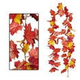 thumbnail image 3 of Artificial Maple Garland Home Front Door Wall Simulation Leaves Vine Decoration Holiday Ornament, 3 of 9