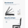 thumbnail image 2 of Goldensoil 2 x 10.6 Gallon Fingerprint Resistant Dual Compartment Stainless Steel Garbage Cans,Silver, 2 of 6