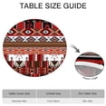 thumbnail image 6 of Floral Boho Style Round Tablecloth with Elastic Band, 44 Inch Fits 38-42 Inch Tables Stain Resistant, 6 of 7