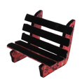 thumbnail image 1 of Banco de parque de lujo modelo 1/6 casas uñecas muebles en miniatura sofá doble de la Rojo negro1 Zulema Dollhouse Park Bench, 1 of 8