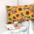 thumbnail image 4 of Yiaed Bohemian Sunflower Print Brushed Microfiber Envelope Pillowcases, Standard,Envelope Closure Pillow Cases(No pillow core)-14"x20", 4 of 6