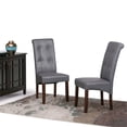 thumbnail image 2 of Simpli Home Chaise de Salle à Manger Cosmopolite de Luxe, Gris Pierre (Lot de 2), 2 of 6