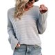 thumbnail image 1 of Suéter de cuello redondo de las mujeres ahueca hacia fuera Knit Top Dolman manga suéter suelto Casual Knit Pullover, 1 of 7