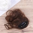 thumbnail image 4 of 1 Pce Frange Bouclée Fausse Frange Extension de Cheveux à Clip pour Filles Dames (Marron Foncé), 4 of 7