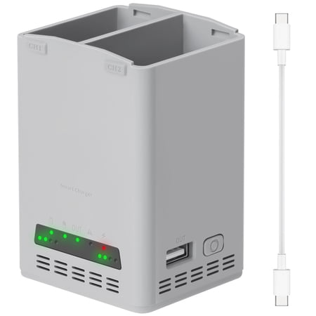 Battery Charger Compatible for Lito X1/1, Two-Way Charging Manager Hub USB Charger Port with Cable Drone Charging Adapters Power Supply Tool for UAV Batteries(Sold without manufacturer warranty)