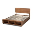 thumbnail image 4 of Baxton Studio Vita Modern Transitional Ash Walnut Brown Finished Wood 4-Drawer Full Size Platform Storage Bed, 4 of 5