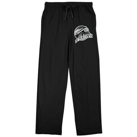 Polar Express Train Logo Men's Black Sleep Pajama Pants-Small