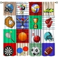 thumbnail image 2 of Basketball Curtains Boys Sport Kid Curtains for Bedroom, Basketball Sport Theme Window Treatments for Living Room,Teen Boys Girls Room Decor Drapes 2 Panel Sets,55x63 Inch, 2 of 6