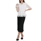 thumbnail image 2 of CAMISA DE ENCANTO PARA MUJERES CON RAYAS DE LANA MESH TRANSPARENTE FLORAL DE NEGOCIOS CASUAL M BLANCA, 2 of 5
