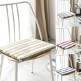 thumbnail image 2 of LSLJS Seat Cushion, Cotton And Linen Striped Chair Pads with Ties for Non Slip,Striped Cozy Thick Reduce Pressure Pure-Color Square Seat Plush Chair Cushion for Kitchen Dining Office Chair Floor, 2 of 5