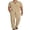 Khaki, variant on COOFANDY Mens Linen Suits 2 Piece Set Casual Loose Pants Vacation Beach Outfits Short Sleeve Island Shirt Resort