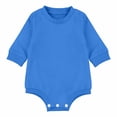 thumbnail image 3 of Coerni New Born Baby Cotton Romper Cute Long Sleeve Button Onesie Boys Girls Solid Soft Outfit Long Sleeve Crewneck Bodysuit, 3 of 9