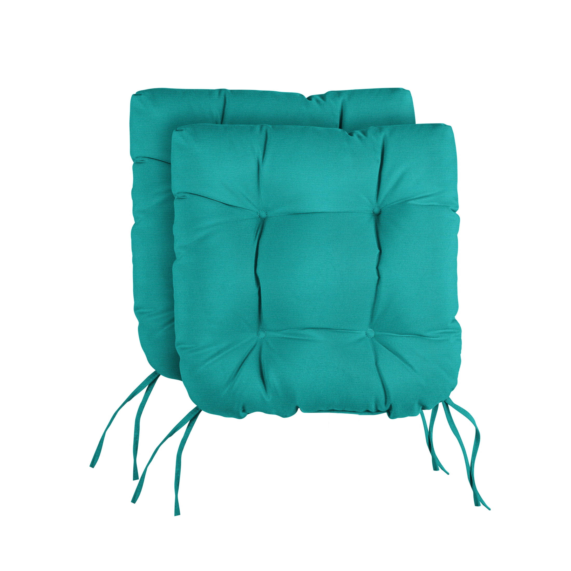 Sorra Home Atlantis Tufted Chair Cushion Round U-Shaped Back 19 x 19 x 3 (Set of 2)