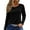 Black, variant on Ladies Tops, Crew Neck Plush Top Long Sleeve Thin Fashion Ladies Pullover Sweater Womens Work Tops Black 3XL