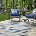 thumbnail image 4 of Linon Indoor Outdoor Machine Washable Bali Area 5'x7' Rug in Ivory and Blue, 4 of 11