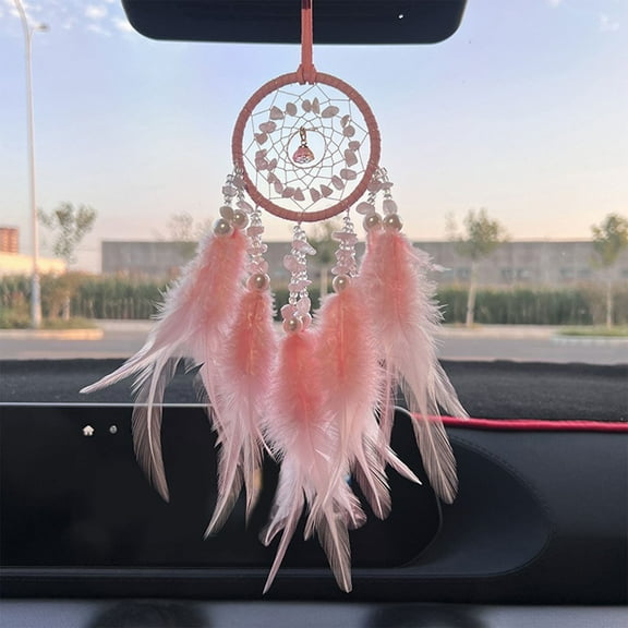 Pxyqht High Grade Crystal Stones Car Pendant, Exquisite Decorative Dream Catcher, Wind Chime Wall Pendant, Perfect for Home Interior Style增强