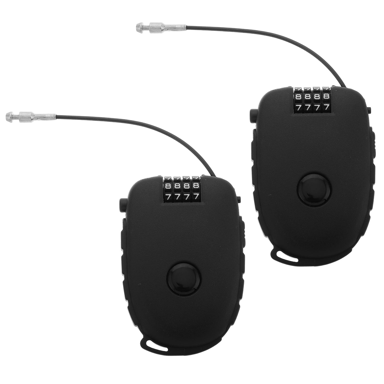 WEUVEB 2-Pack Adjustable Portable Steel Cable Bike Locks, Lightweight Extendable Security Locks for Outdoor Cycling and Travel