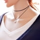 thumbnail image 3 of Cadena Collar de la Joyería de Moda Fernando Gargantilla de Plata de Girasol Color Negro Collar de cordón encerado, 3 of 4