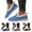 Black, variant on Womens Winter Flat Snow Boots Furry Lining Anti Slip on Walking Loafers Casual Outdoor Plush Short Booties Blue 9