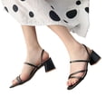 thumbnail image 6 of MuXiKeJi Clothes Women's Open Toe Block Heel Strappy Slide Sandals Square Toe On Dress Mules Heel Sandals, 6 of 6