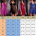 thumbnail image 3 of Babibeauty Sexy V-neck Lingerie Night Dress Sleeveless Ladies Satin Nightgown Plus Size See Through Lace Sleepwear Nightwear For Women, 3 of 6