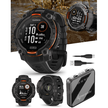 Garmin Instinct 3 45mm, Amoled Display, Rugged Outdoor Gps Smartwatch, Metal-Reinforced Bezel, Built-In Flashlight, Up To 18 Days Of Battery Life, Neo Tropic