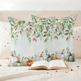 thumbnail image 3 of Autumn Leaves Outdoor Waterproof Pillow Covers, Thanksgiving Sage Green White Pumpkin Decorative Square Throw Pillowcase Sofa Cushion Sham for Patio/Couch/Chair, 16"x16" 2 Pack, 3 of 8
