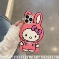 thumbnail image 1 of Funda de teléfono móvil de dibujos animados Kawaii Sanrio Hellokittyed Kuromi My Melody, Linda belleza de moda, funda protectora de silicona anticaída, 1 of 4