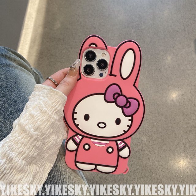 Funda de teléfono móvil de dibujos animados Kawaii Sanrio Hellokittyed Kuromi My Melody, Linda belleza de moda, funda protectora de silicona anticaída