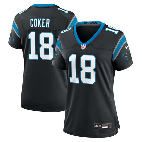 Women's Nike Jalen Coker Black Carolina Panthers Team Game Jersey