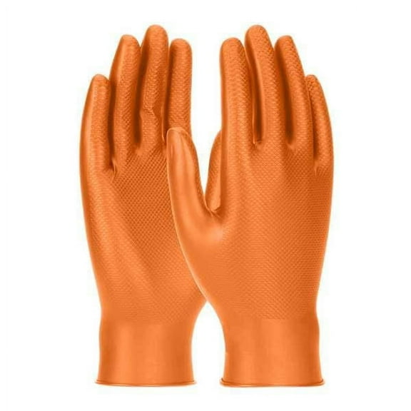 Pip Disposable Gloves, Orange, M, 8, PK50 67-256/M
