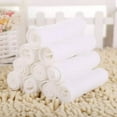 thumbnail image 3 of ZVNAΖH Cloth Baby Diapers, White Cotton Newborn Washable Nappy, Birdseye Flat-Fold Cloth, Baby Burp Cloths, Reusable Diapers, 18x6 Inches, 3 of 9