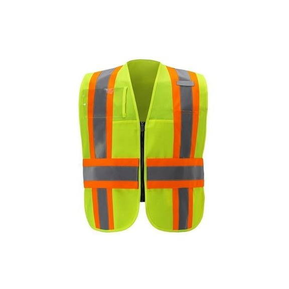 2W International IC115C-2 RG Class 2 Contrast Incident Command Vest, Orange - Regular