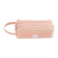 thumbnail image 1 of Kids Large Double Zip Pencil Pen Case Makeup Pouch Brush Storage Bag, 1 of 2