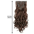 thumbnail image 3 of 7-Piece Set Matte Clip Wig Curly Hair Big Wave Wig Piece, Pullover Toupee, 3 of 4