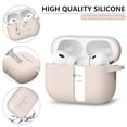 thumbnail image 4 of for AirPods Pro Case Cover with Cleaner Kit,Soft Silicone Protective Case for AirPods Pro 2nd/1st Generation Case for Women Men,AirPod Pro Case Accessories with Keychain-Milk Tea, 4 of 6