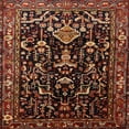 thumbnail image 1 of Ahgly Company Indoor Square Traditional Deep Red Persian Area Rugs, 8' Square, 1 of 6