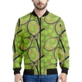 thumbnail image 2 of Chaquetas con gráficos de pelota de tenis de moda para hombre, chaqueta bomber deportiva para exteriores de manga larga para primavera y otoño, abrigos sencillos e informales holgados, 2 of 4