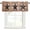 Brown Black, variant on Texas Star Brown Rod Pocket Curtain Valance, Vintage Farm Barn Blue Wooden Texture Farmhouse Window Valance for Living Room, Bedroom, Kitchen 60"W x 18"L
