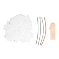 thumbnail image 1 of Plastic Floss Bobbins, Plastic Metal 100pcs Embroidery Floss Bobbins With Manual Bobbin Winder For Embroidery White, 1 of 8