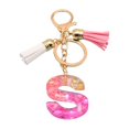 thumbnail image 2 of Key Chain Translucent Alphabet Pendant Shell Decor Letter Initial Pendant Keychain with Tassels for Women, 2 of 8