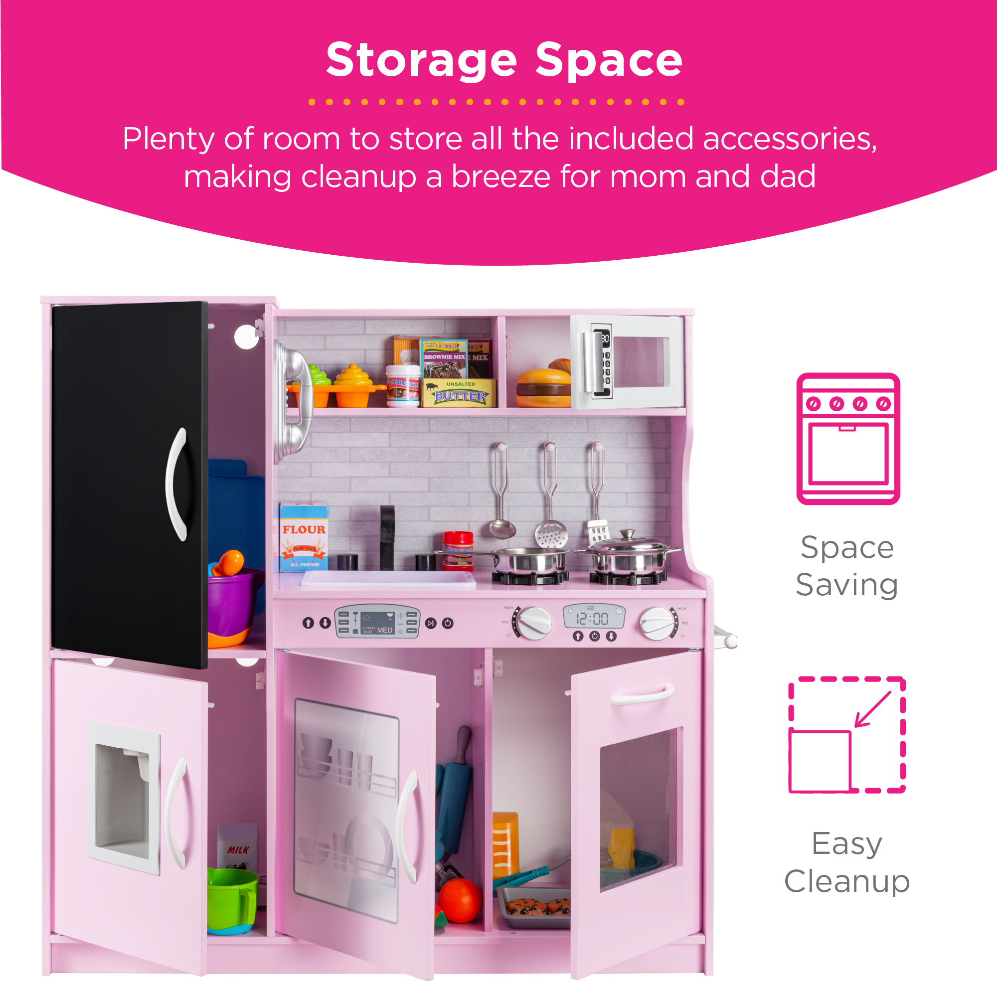 Best Choice Products Wooden Play Kitchen For Kids, Light Pink photo 6